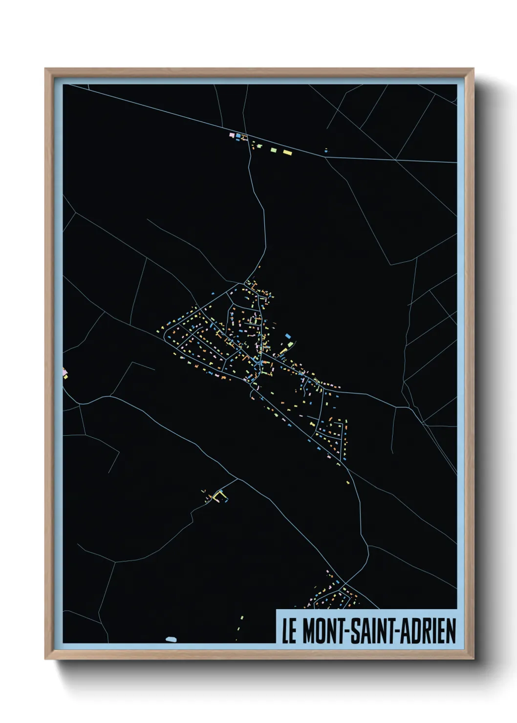 Une affiche de carte sur Le Mont-Saint-Adrien