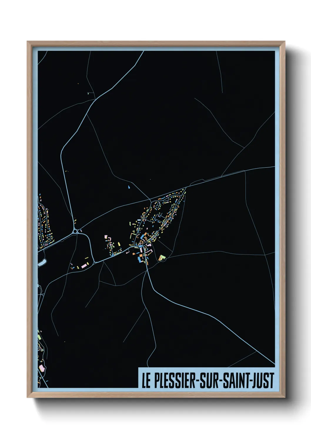 Un poster carteLe Plessier-sur-Saint-Just