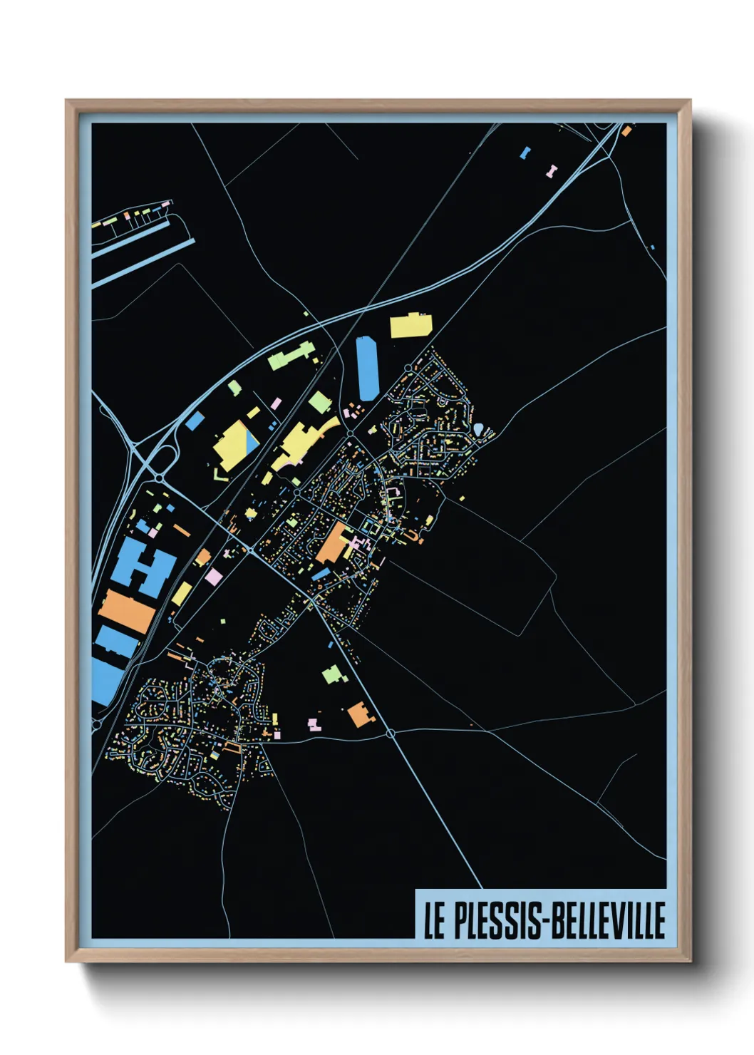 Une affiche de carte sur Le Plessis-Belleville