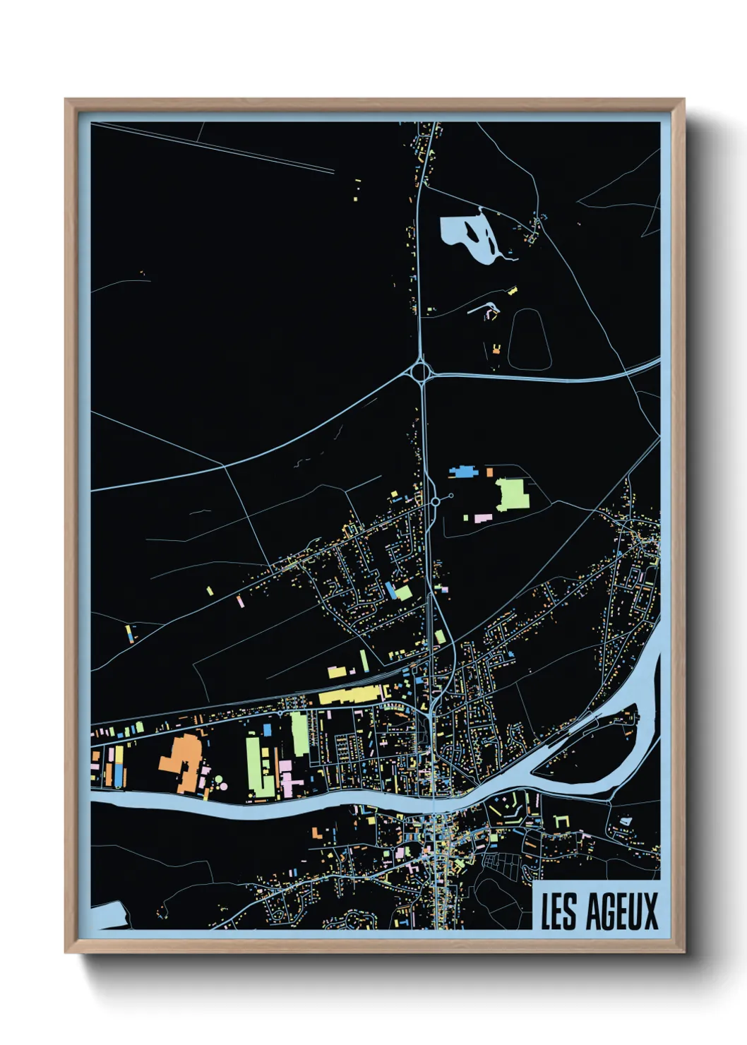 Une affiche de carte sur Les Ageux