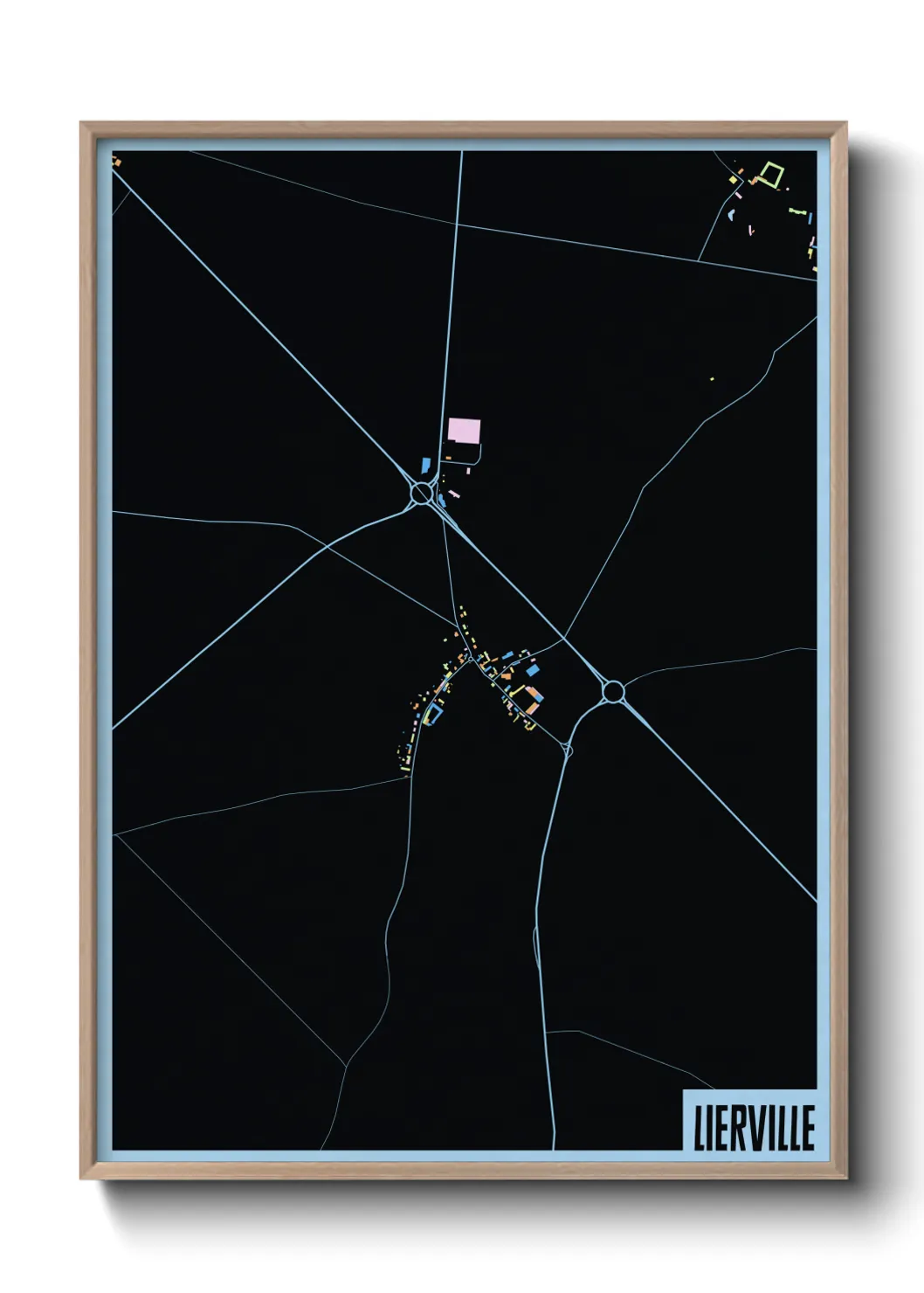 Une affiche de carte sur Lierville