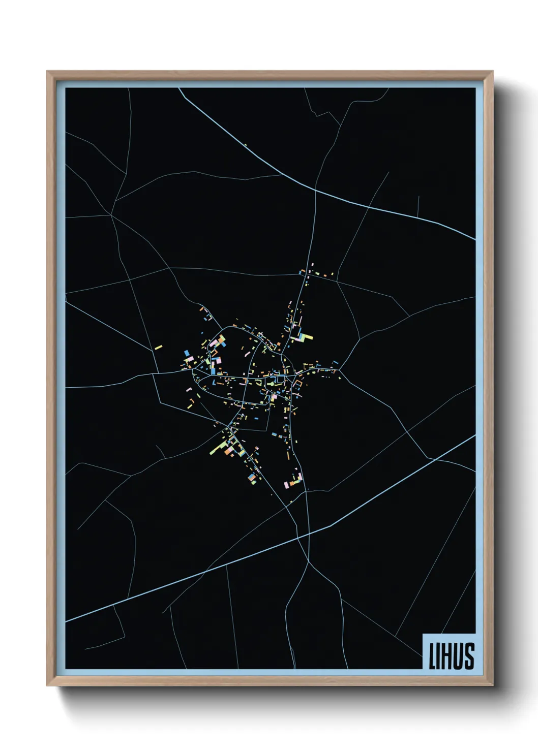 Une affiche de carte sur Lihus