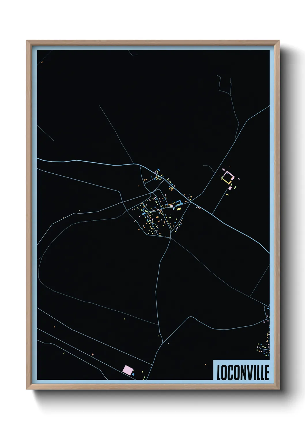 Une affiche de carte sur Loconville