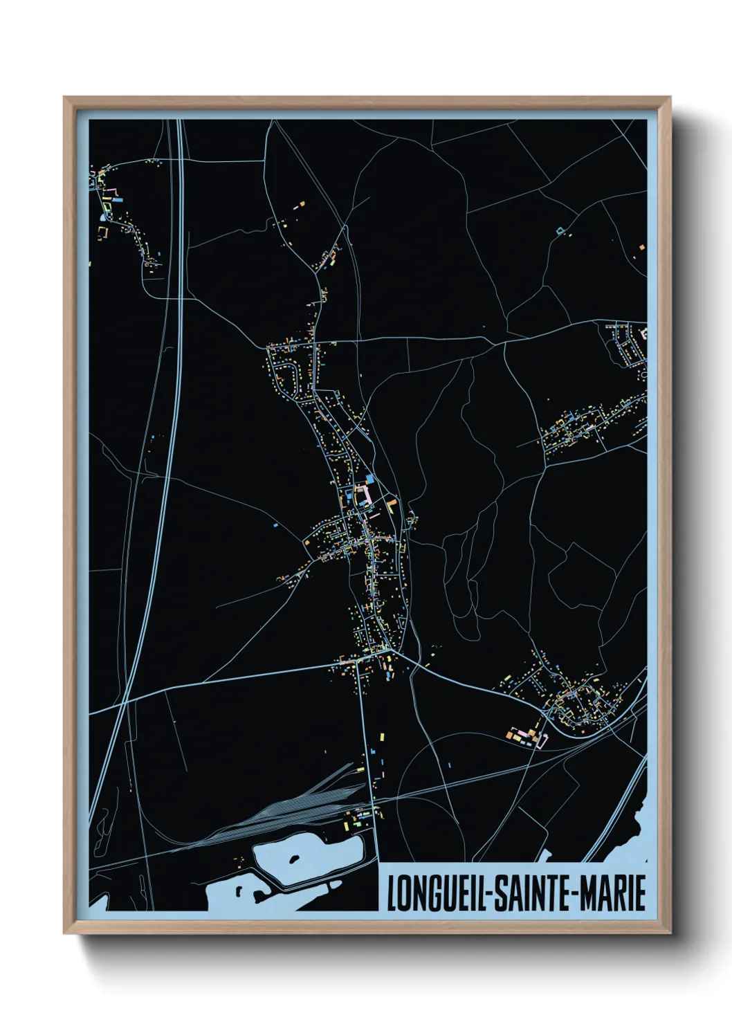 Une affiche de carte sur Longueil-Sainte-Marie