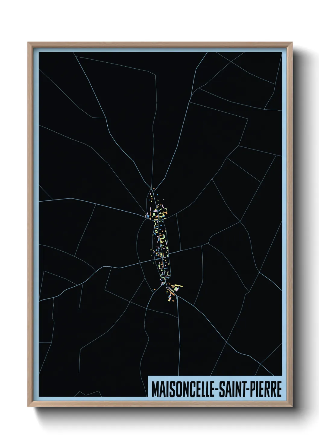 Une affiche de carte sur Maisoncelle-Saint-Pierre