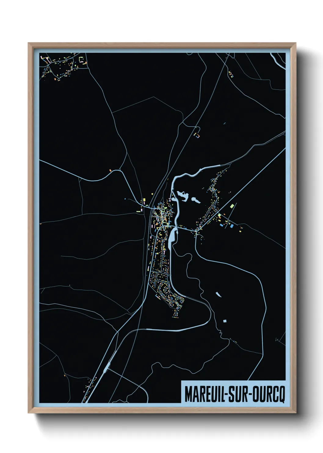 Une affiche de carte sur Mareuil-sur-Ourcq