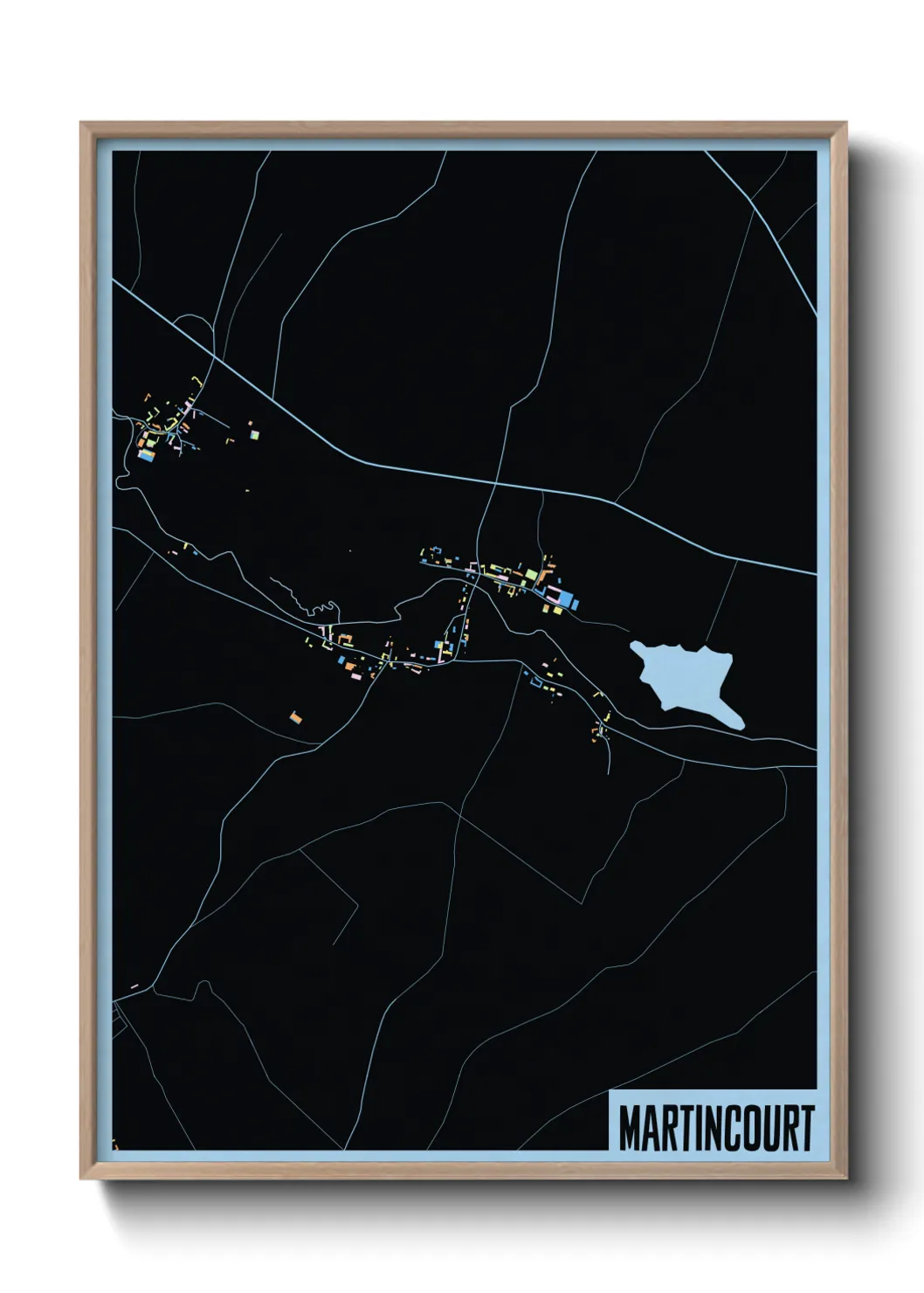 Une affiche de carte sur Martincourt