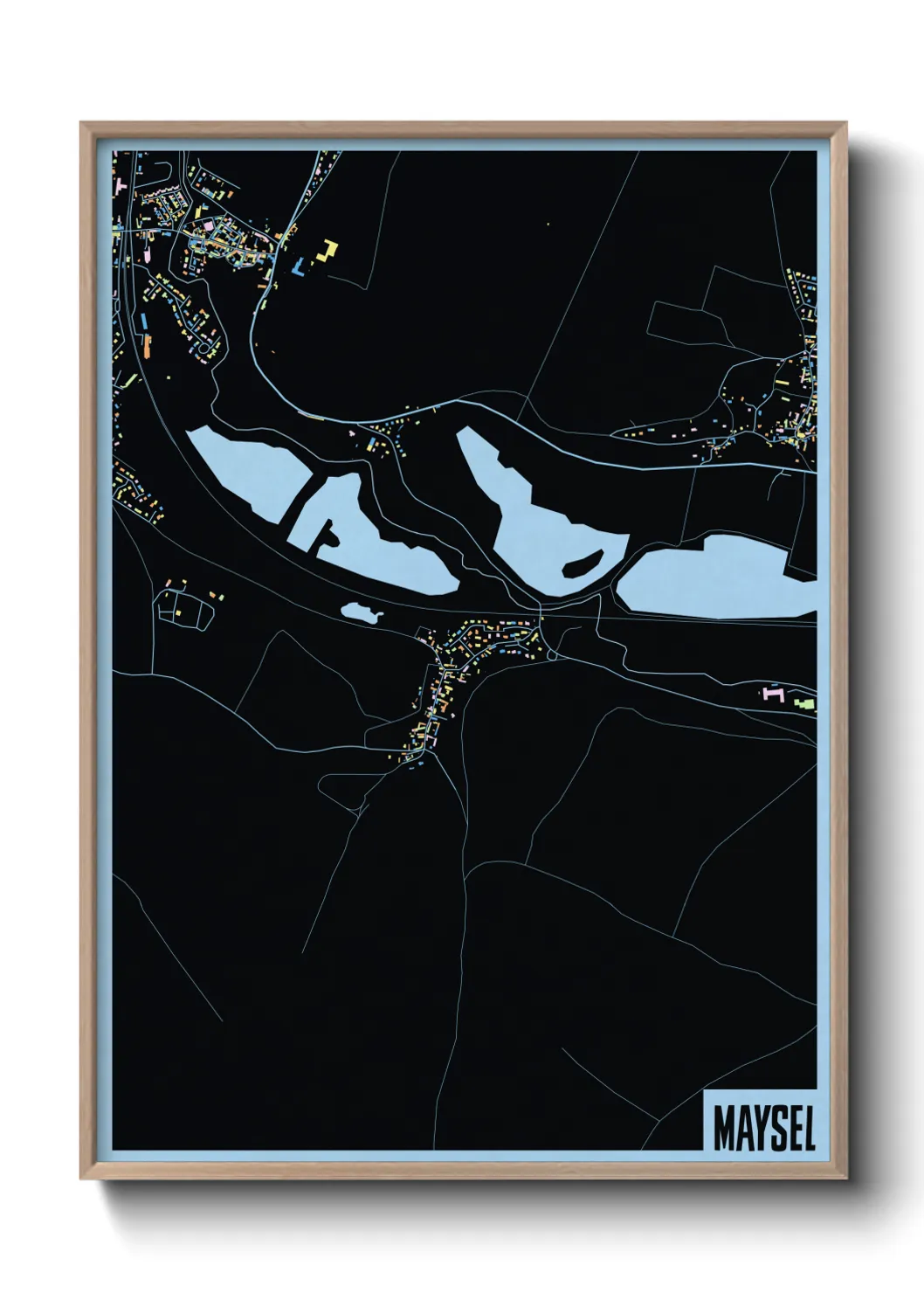 Une affiche de carte sur Maysel