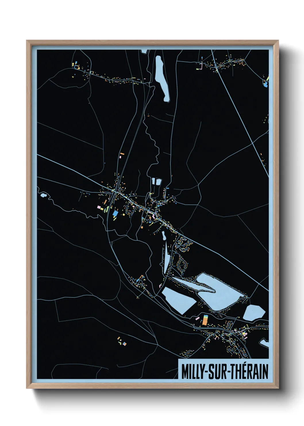 Une affiche de carte sur Milly-sur-Thérain