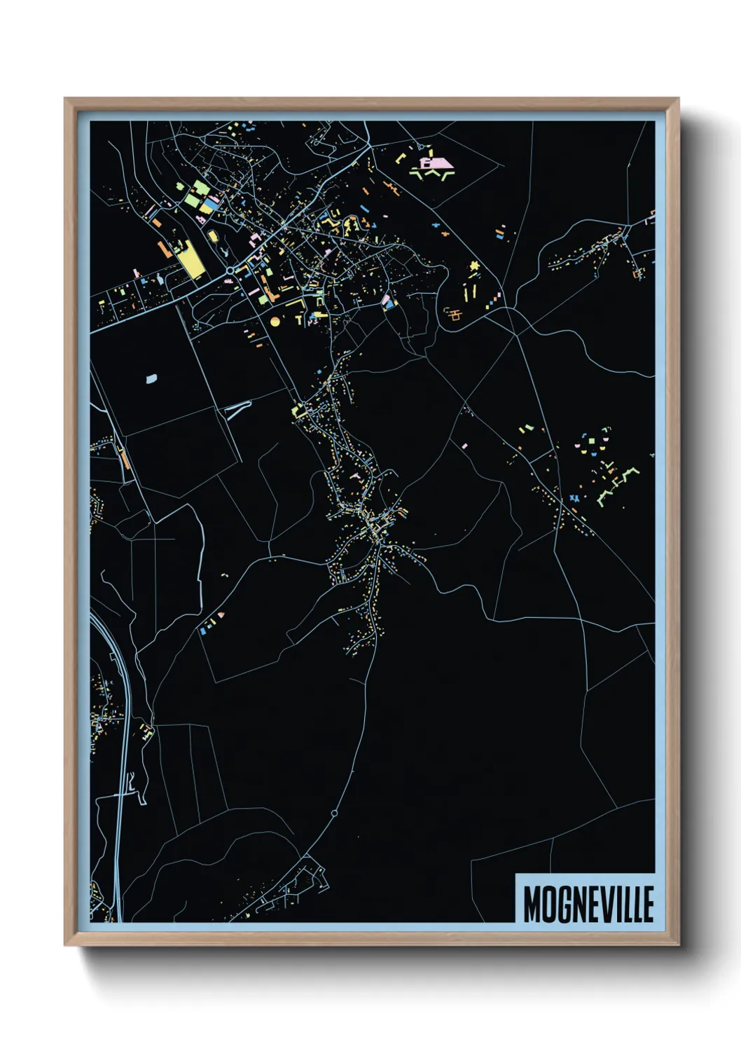 Une affiche de carte sur Mogneville