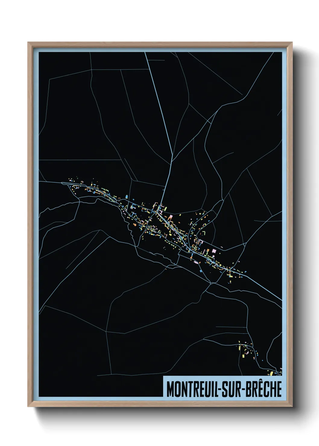 Un poster carteMontreuil-sur-Brêche