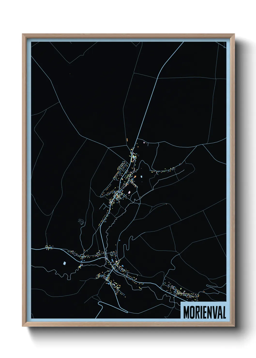 Une affiche de carte sur Morienval