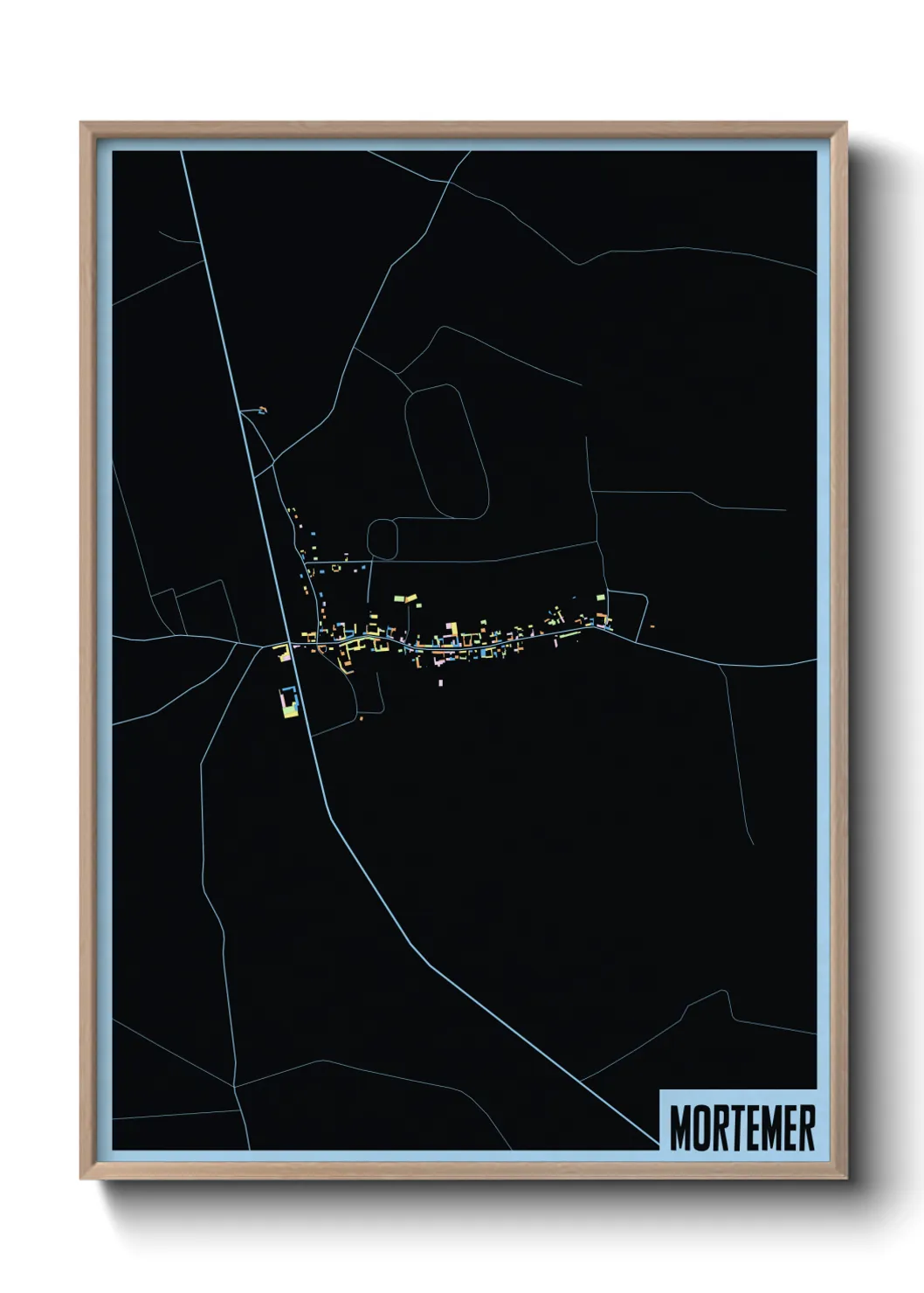 Une affiche de carte sur Mortemer