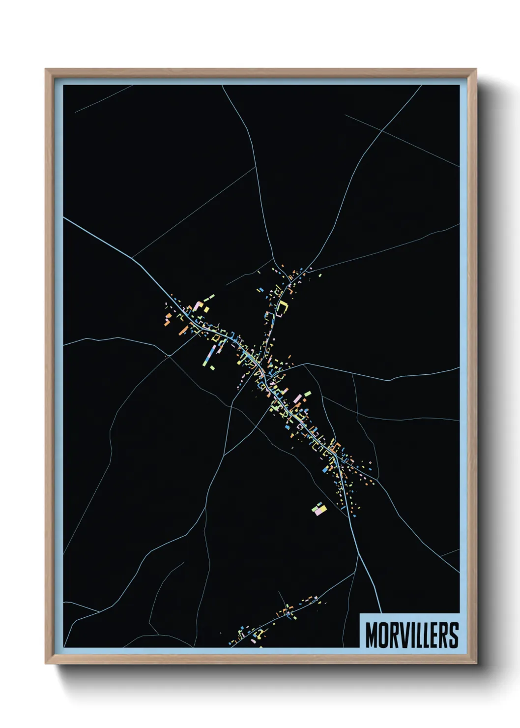 Une affiche de carte sur Morvillers