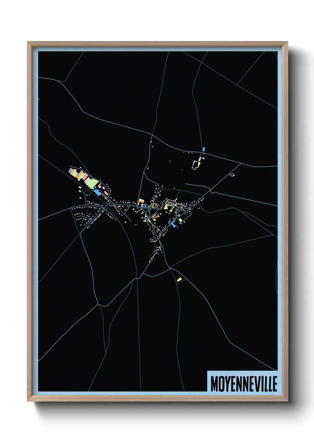 Une affiche de carte sur Moyenneville