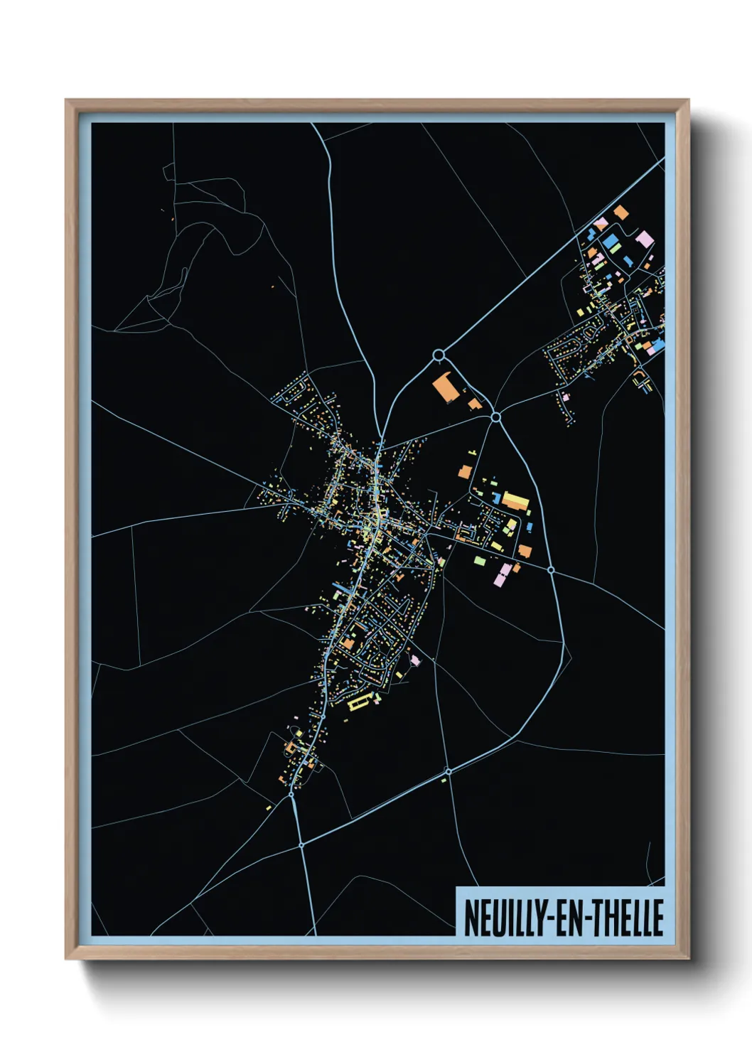 Une affiche de carte sur Neuilly-en-Thelle