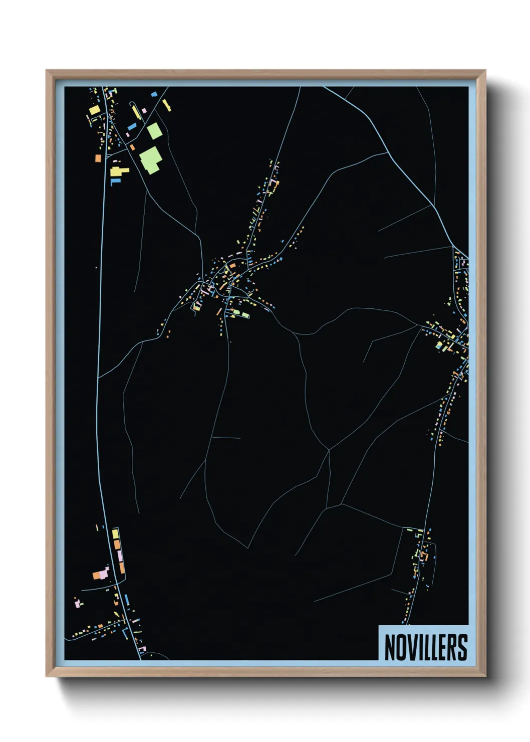 Une affiche de carte sur Novillers