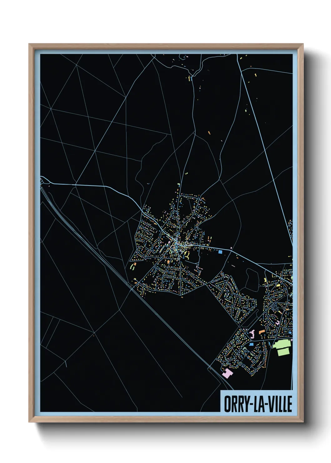 Une affiche de carte sur Orry-la-Ville