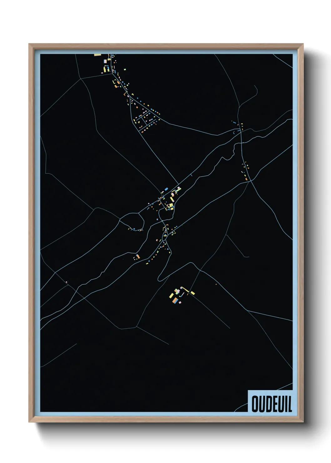 Une affiche de carte sur Oudeuil