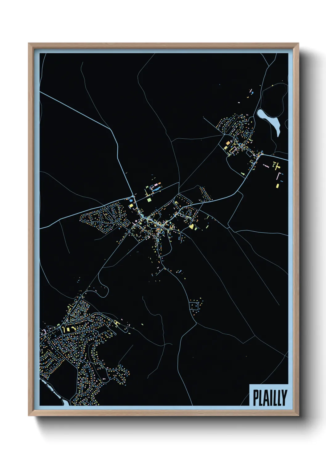 Une affiche de carte sur Plailly