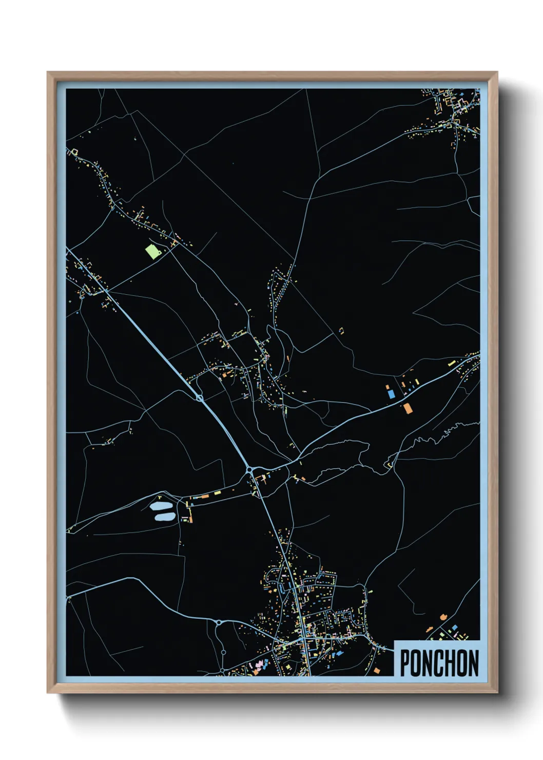 Une affiche de carte sur Ponchon