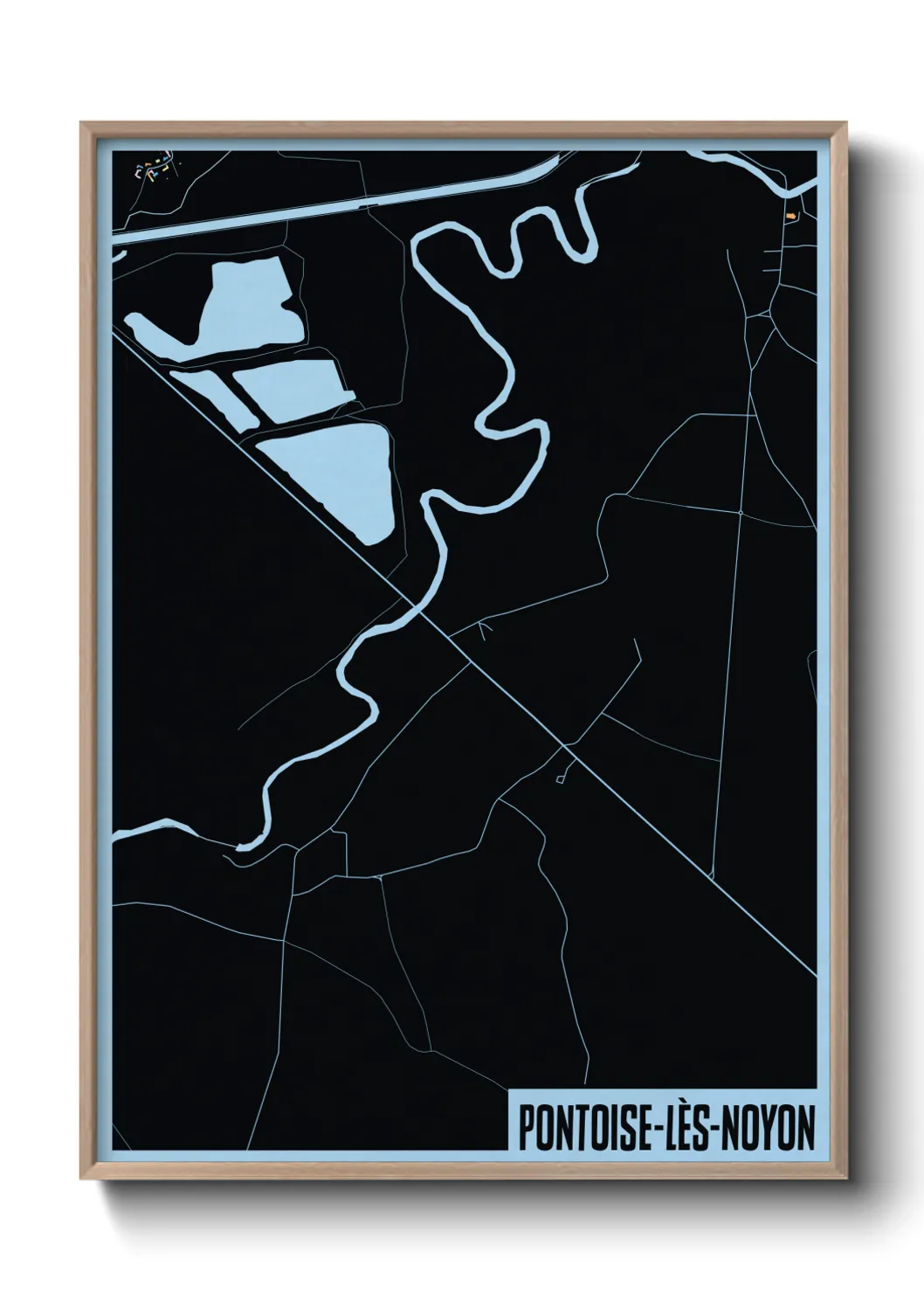 Une affiche de carte sur Pontoise-lès-Noyon