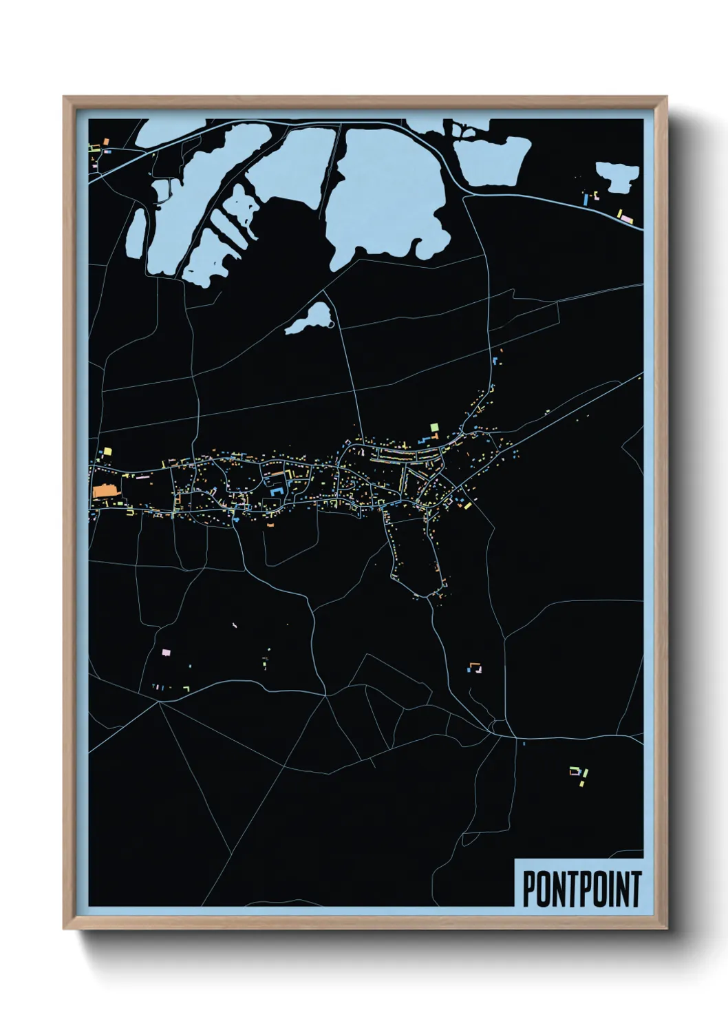 Une affiche de carte sur Pontpoint