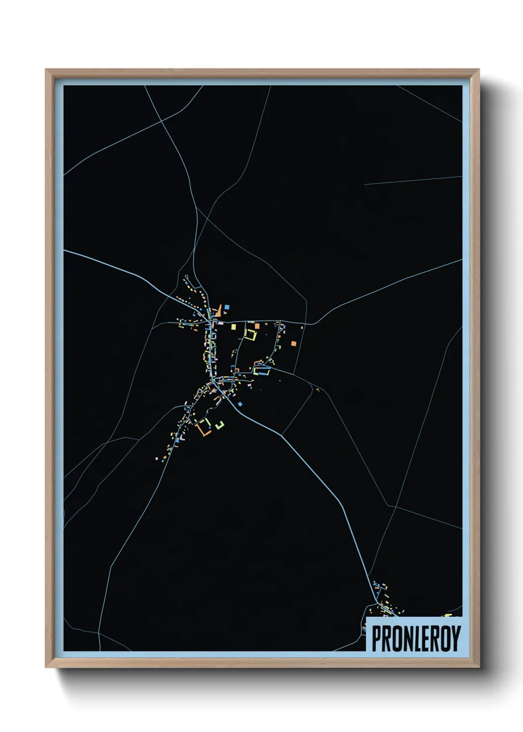 Une affiche de carte sur Pronleroy