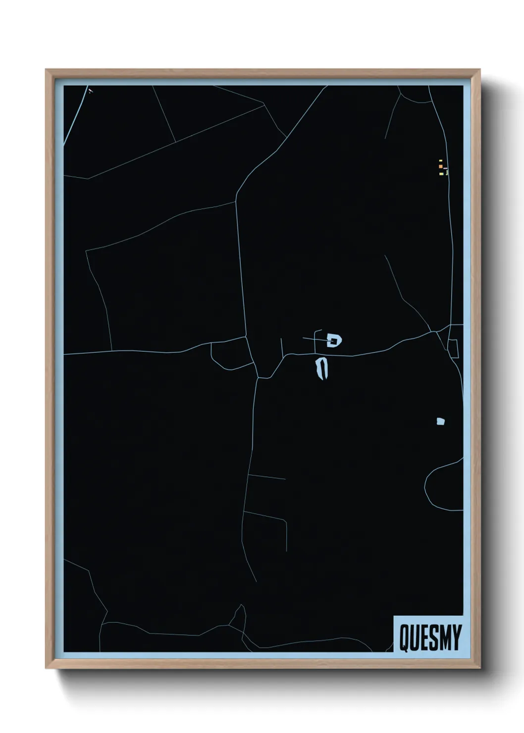 Une affiche de carte sur Quesmy