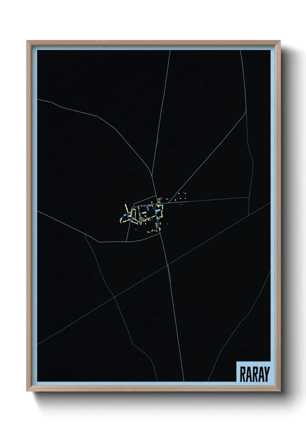 Une affiche de carte sur Raray