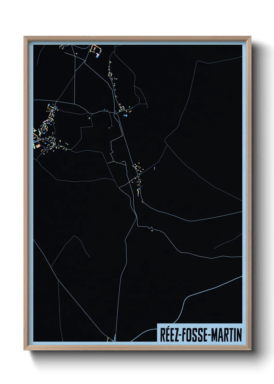 Une affiche de carte sur Réez-Fosse-Martin