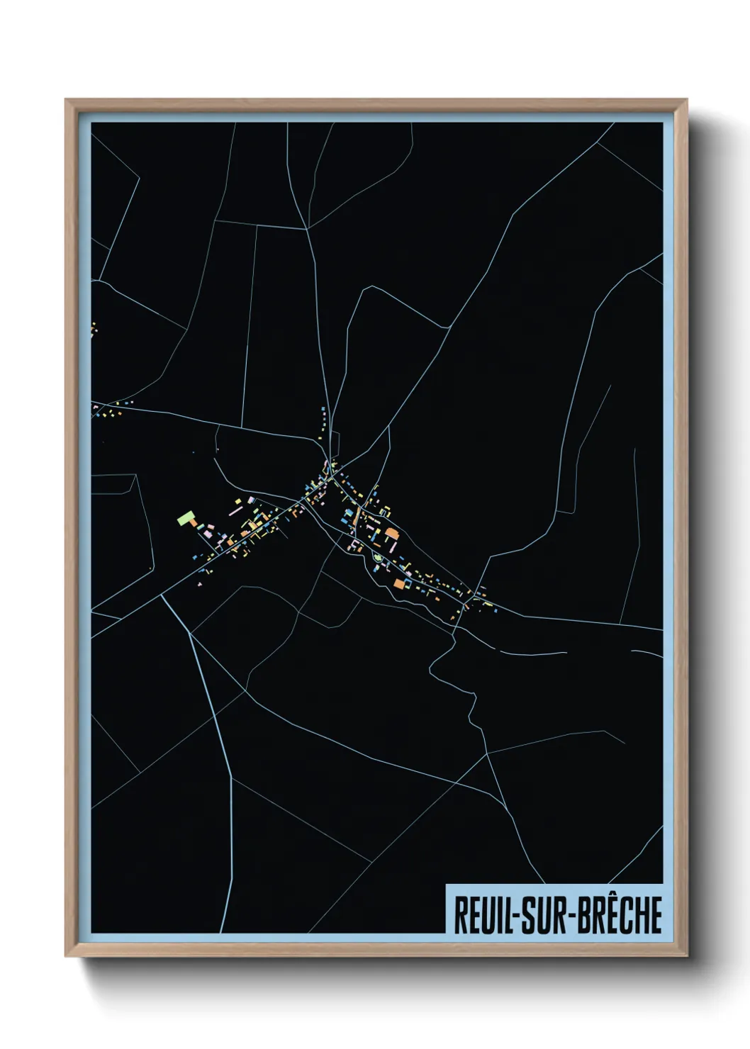 Une affiche de carte sur Reuil-sur-Brêche