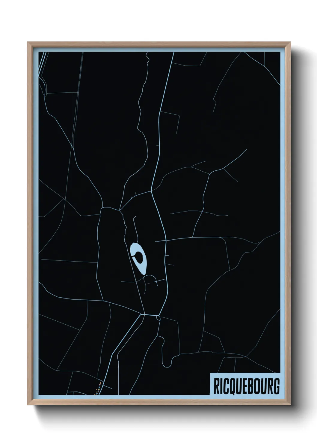 Une affiche de carte sur Ricquebourg