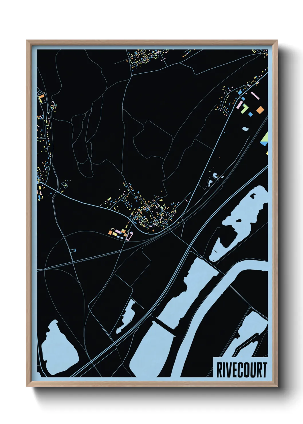 Une affiche de carte sur Rivecourt