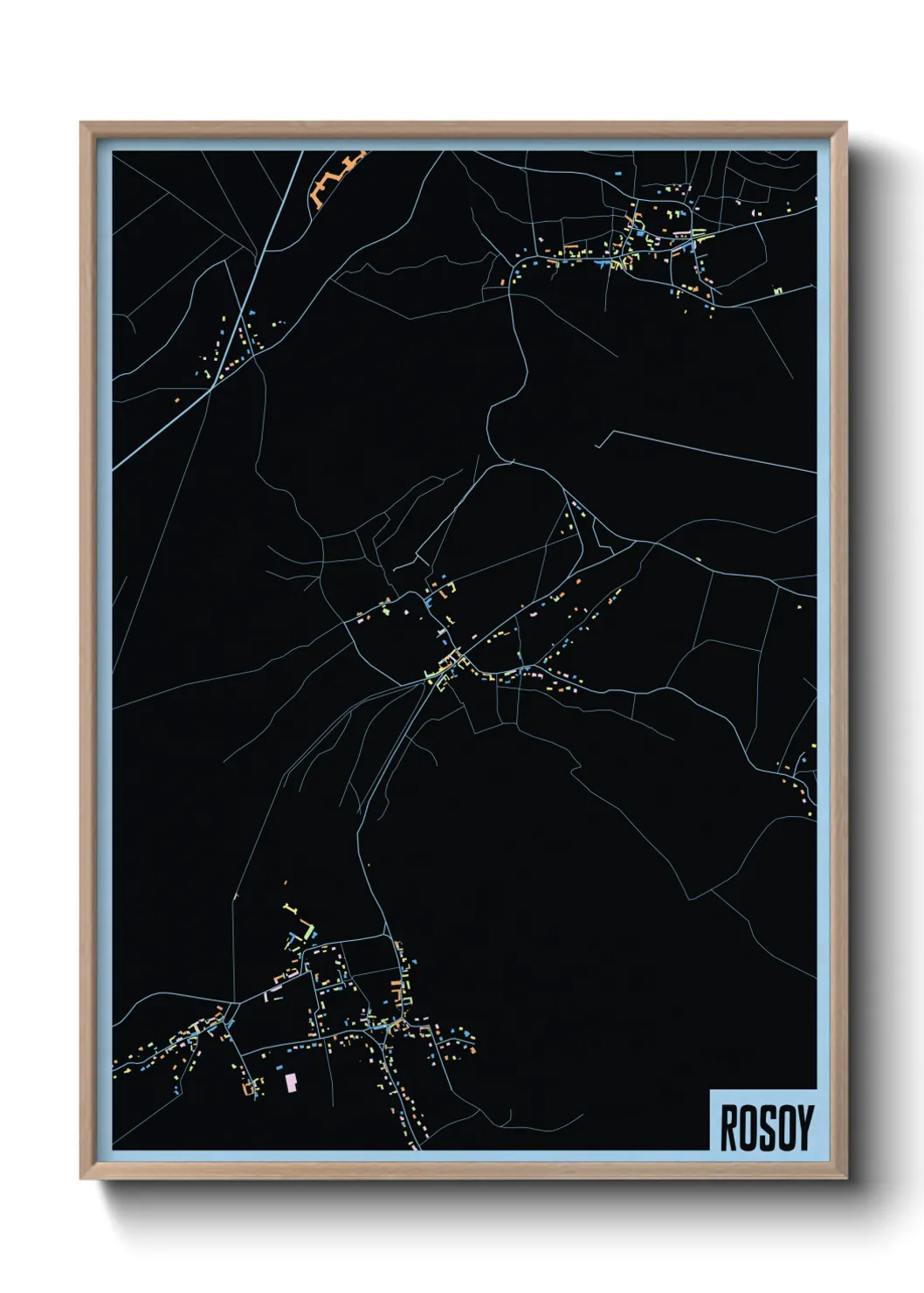 Une affiche de carte sur Rosoy