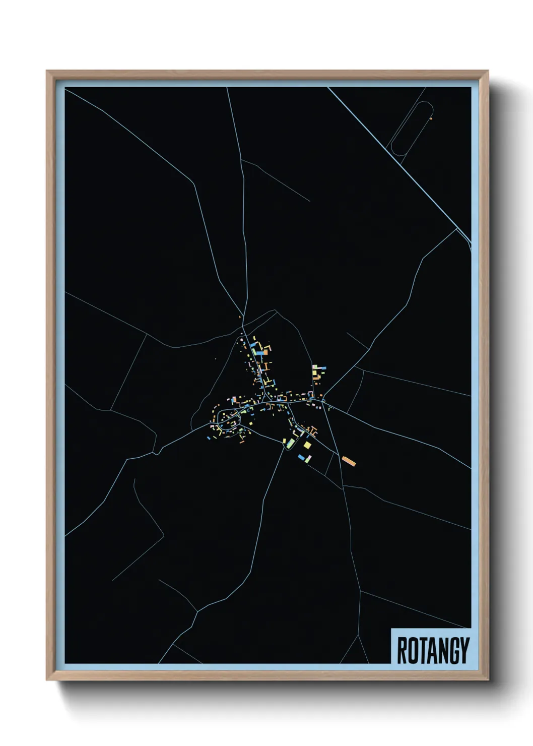 Une affiche de carte sur Rotangy