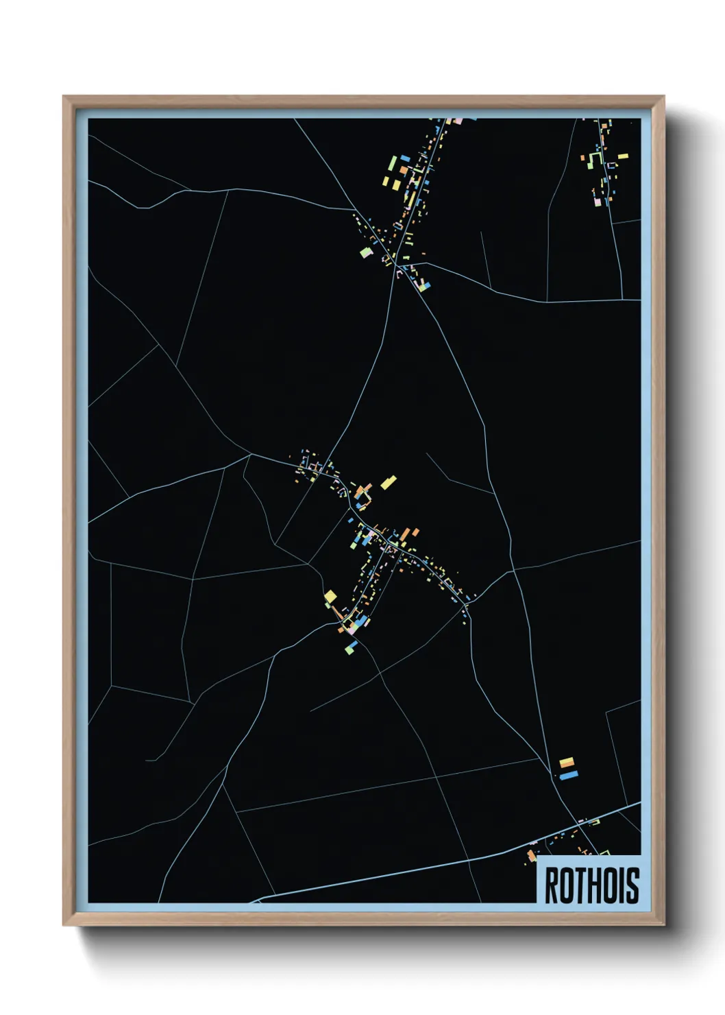 Une affiche de carte sur Rothois