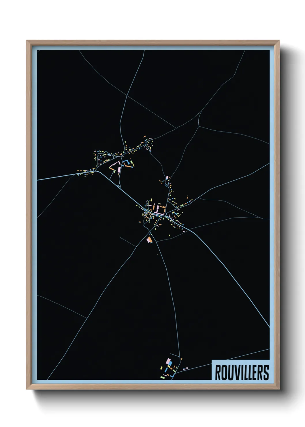 Une affiche de carte sur Rouvillers