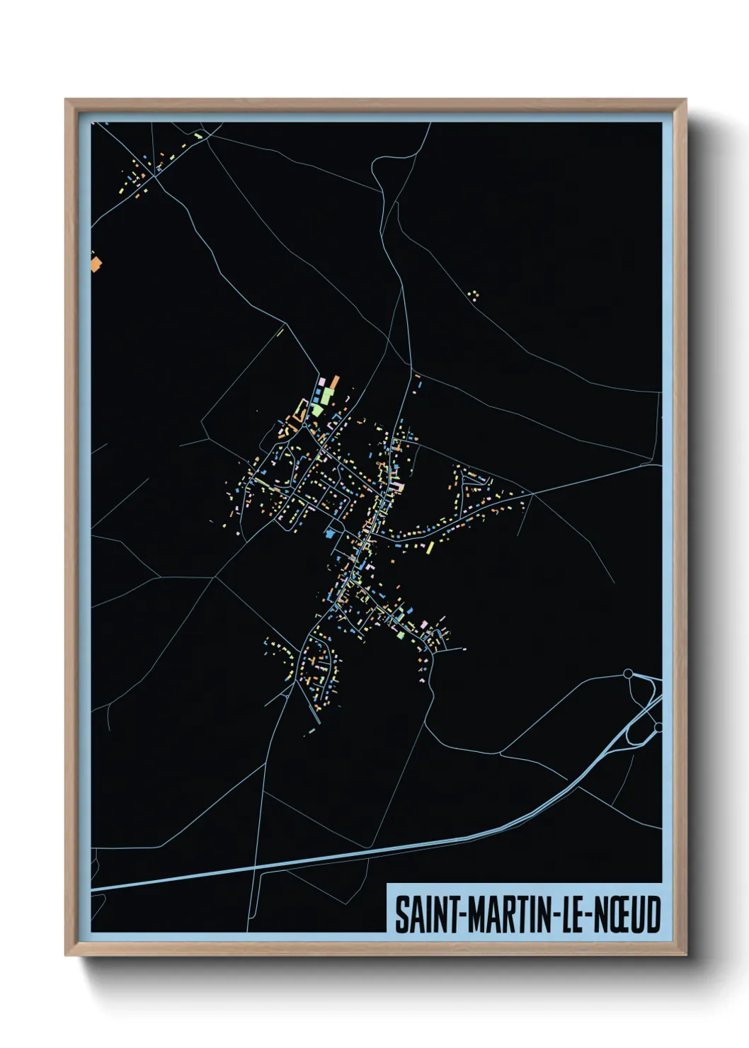 Une affiche de carte sur Saint-Martin-le-Nœud