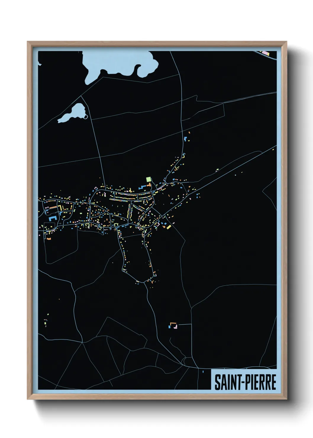 Une affiche de carte sur Saint-Pierre