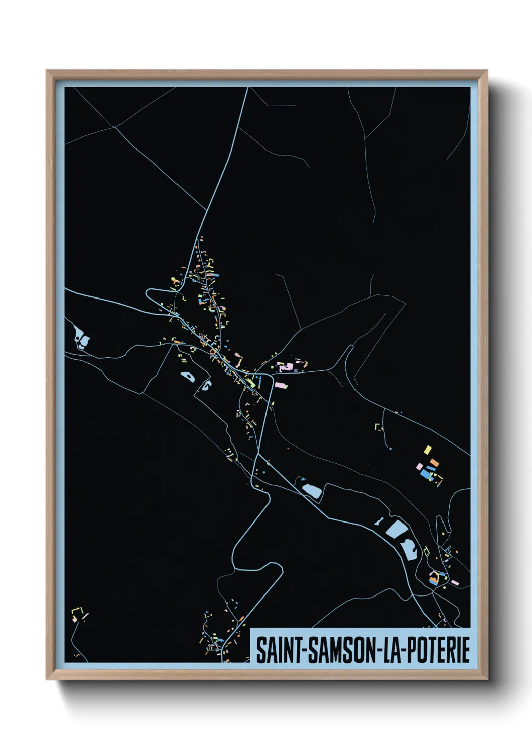 Une affiche de carte sur Saint-Samson-la-Poterie