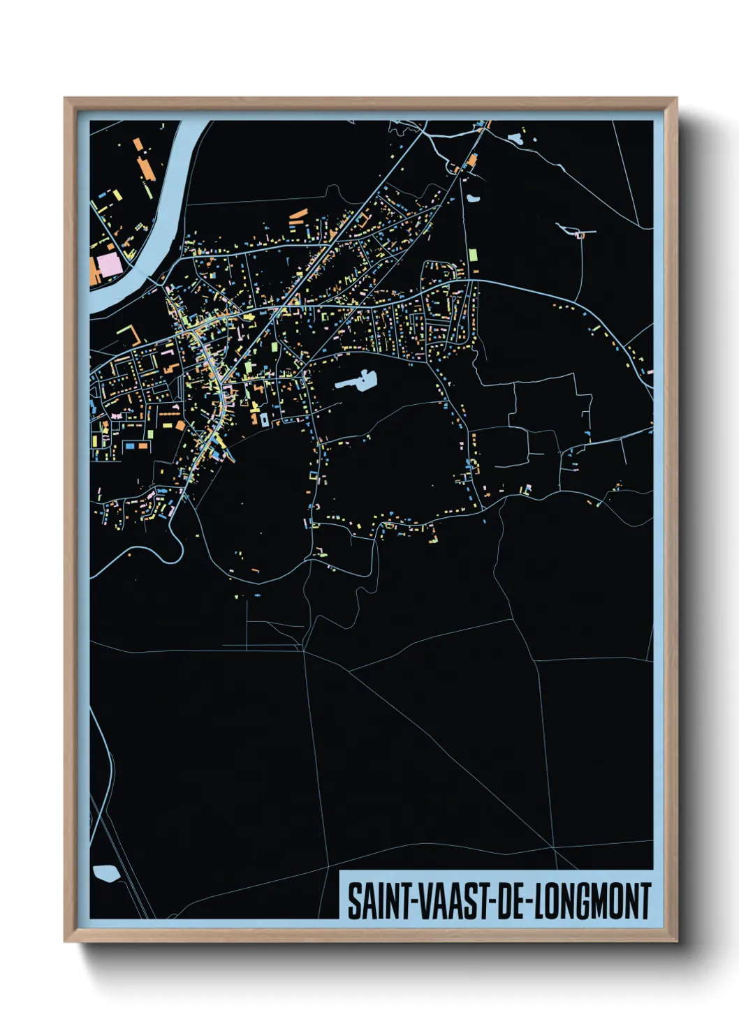 Une affiche de carte sur Saint-Vaast-de-Longmont