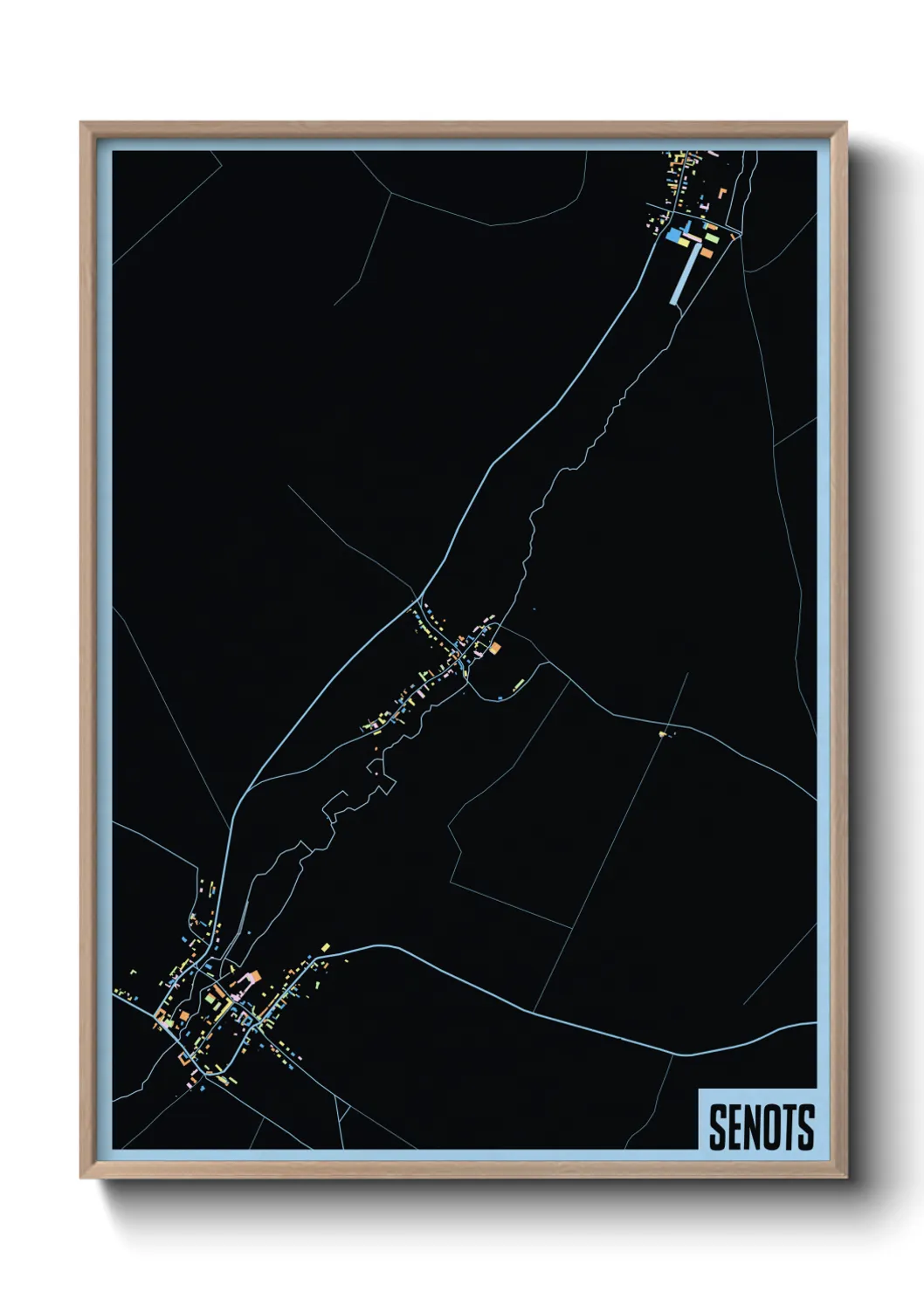 Une affiche de carte sur Senots