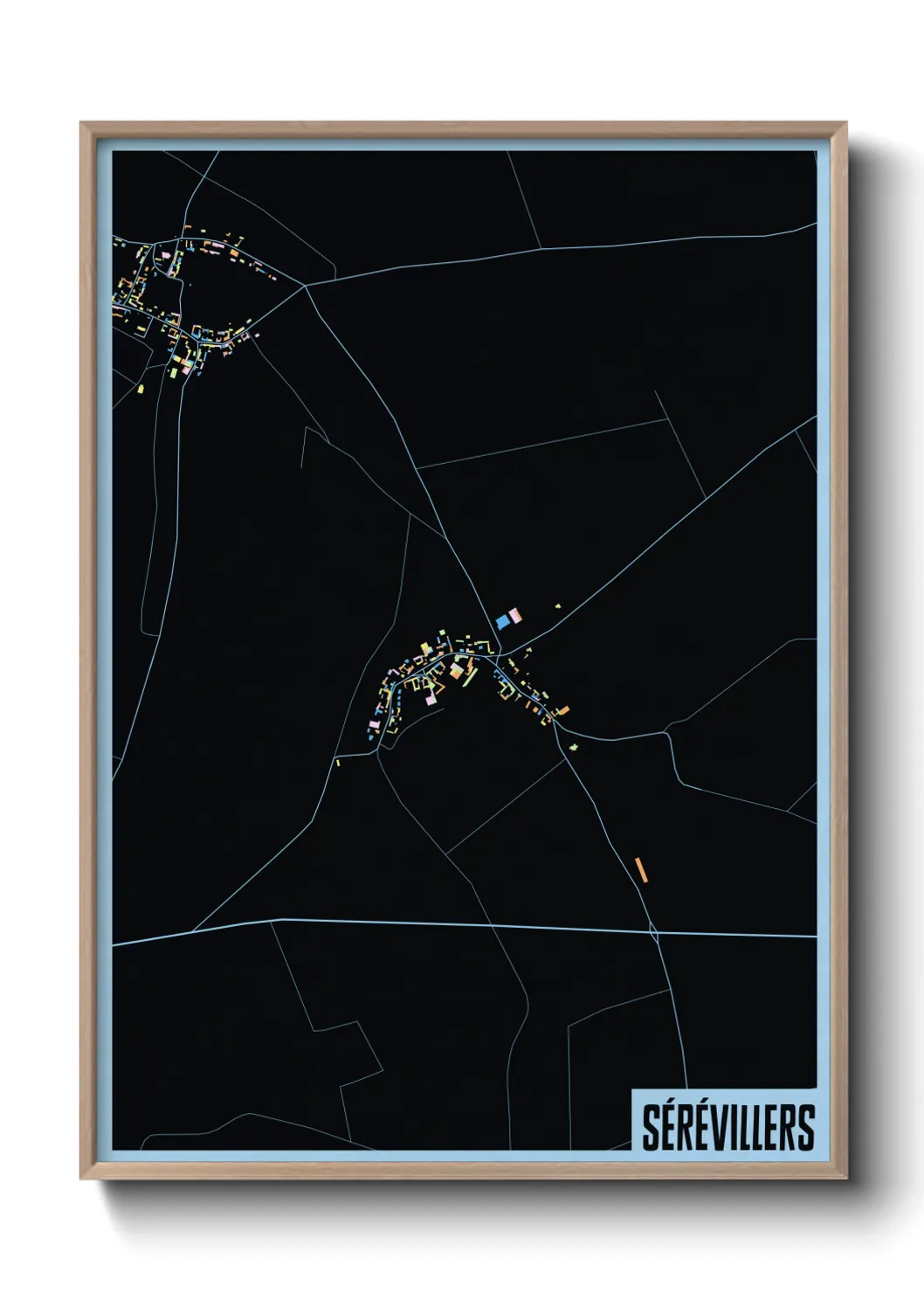 Une affiche de carte sur Sérévillers