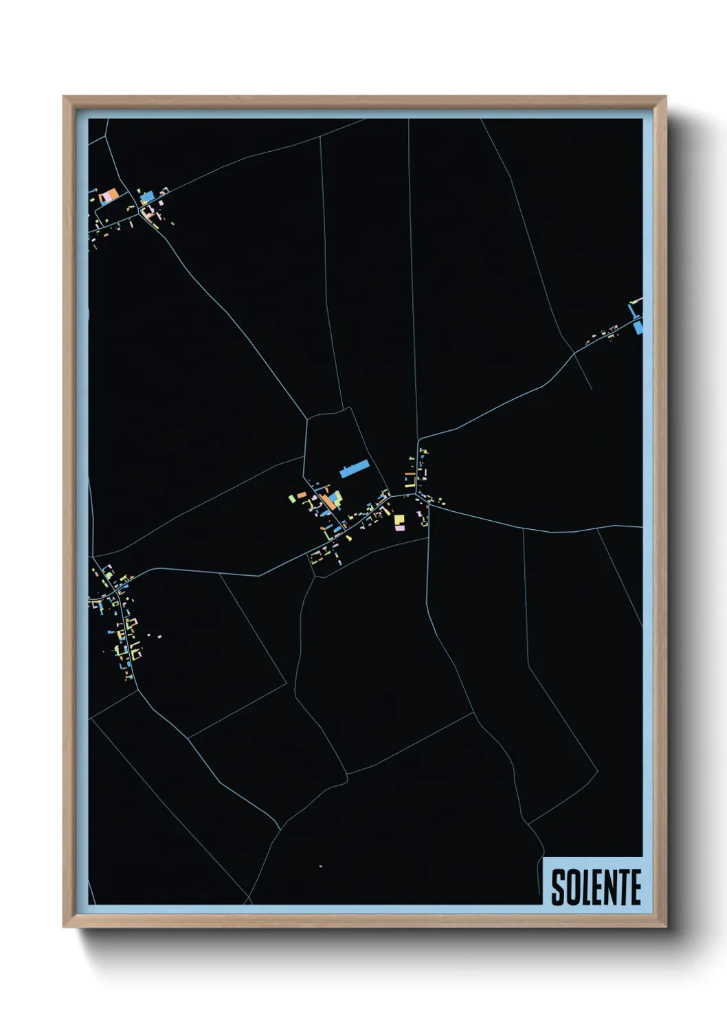 Une affiche de carte sur Solente