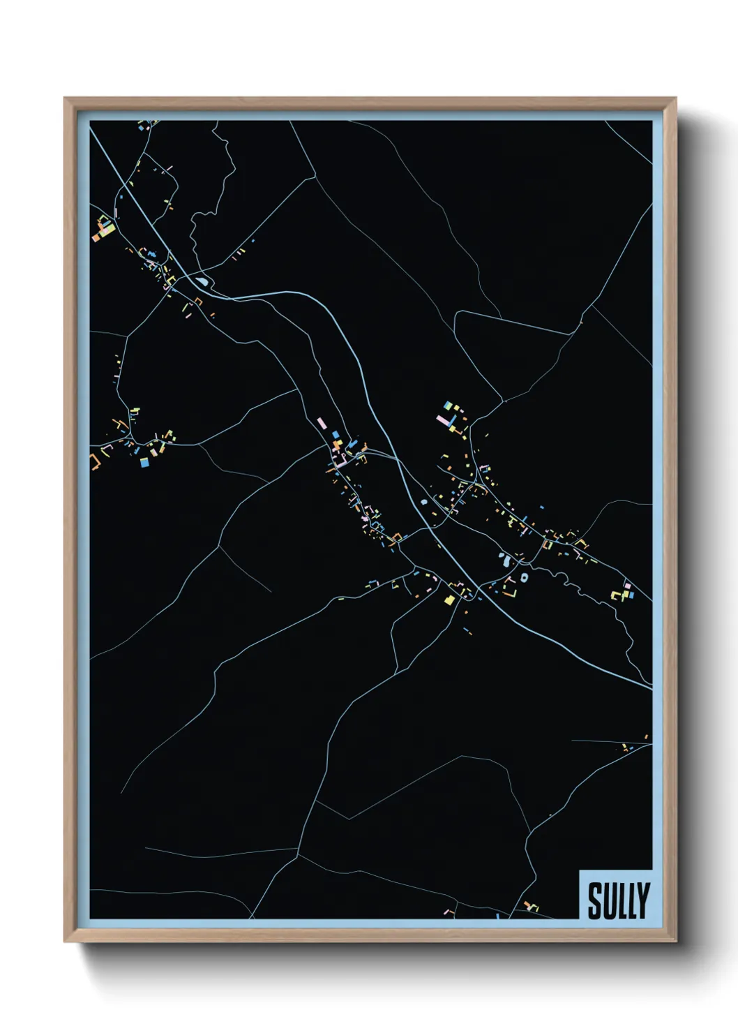 Une affiche de carte sur Sully