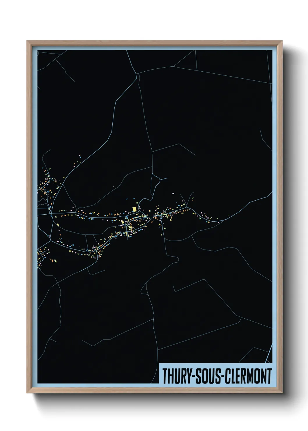 Une affiche de carte sur Thury-sous-Clermont