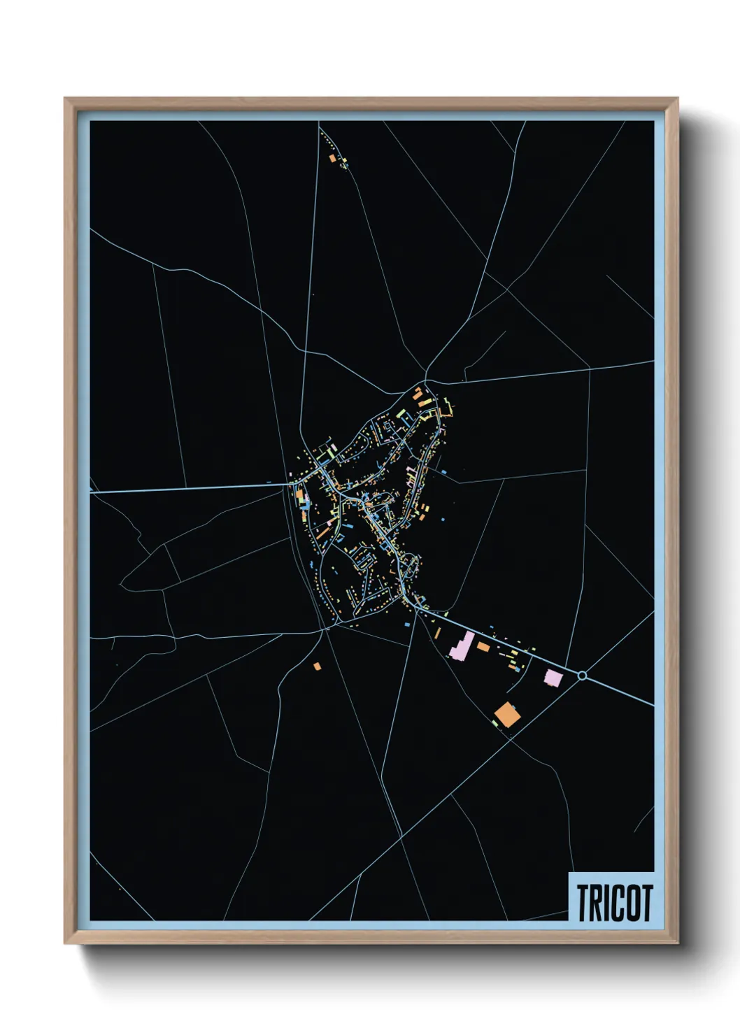 Une affiche de carte sur Tricot