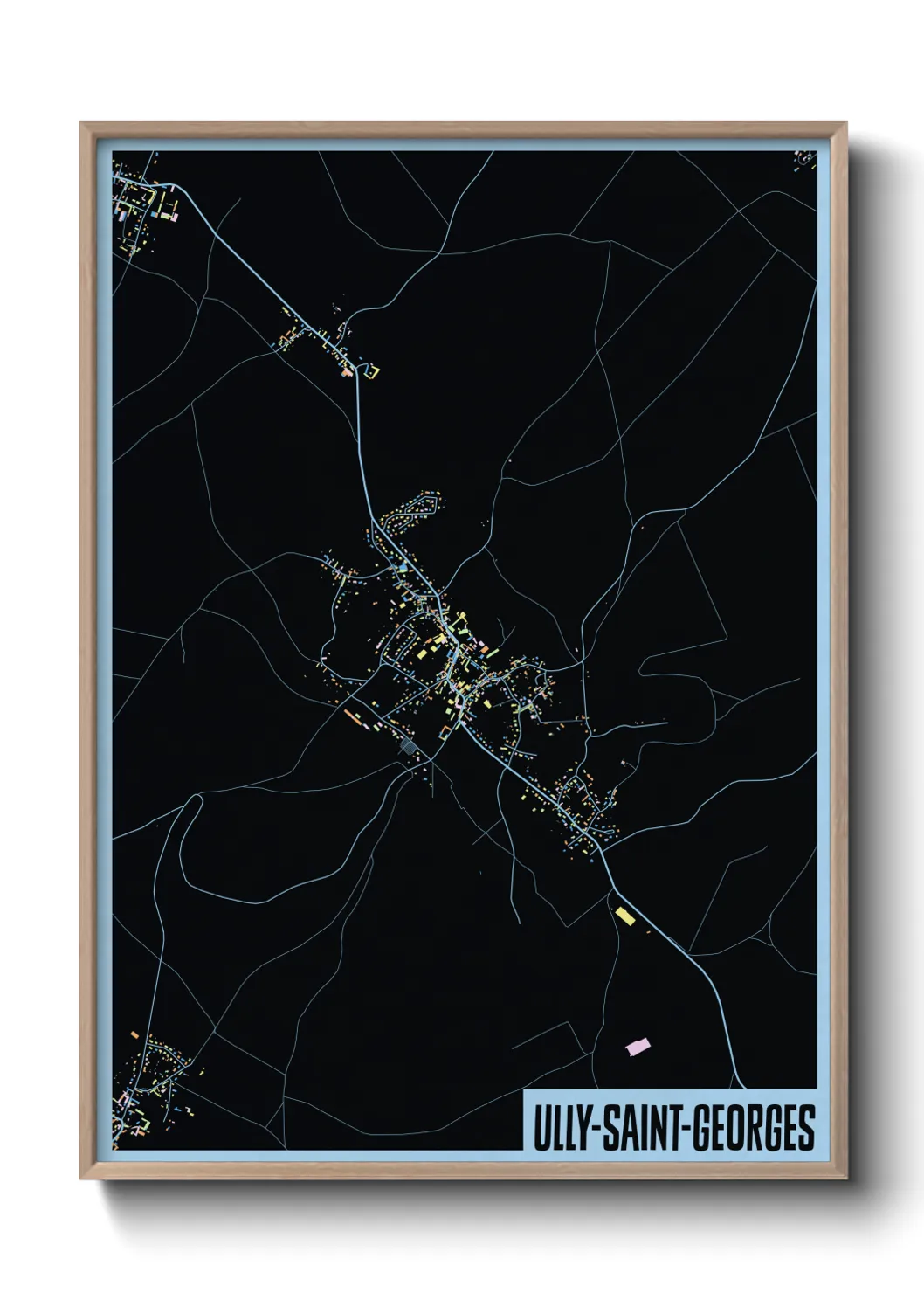 Une affiche de carte sur Ully-Saint-Georges