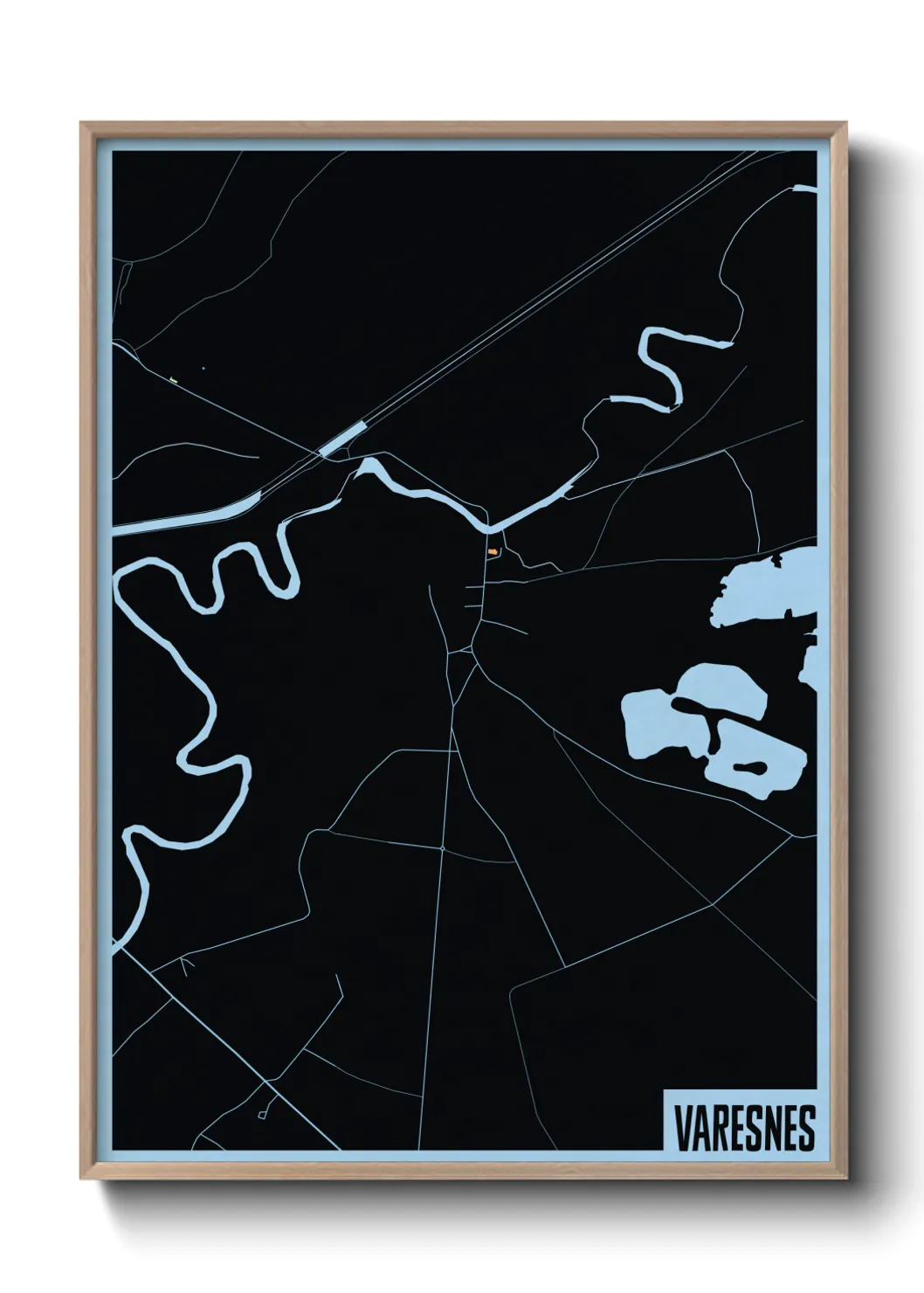 Une affiche de carte sur Varesnes